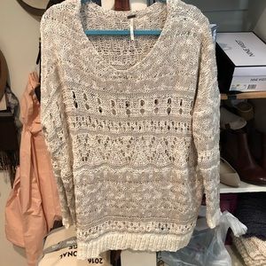 Free People Light Cream Sweater